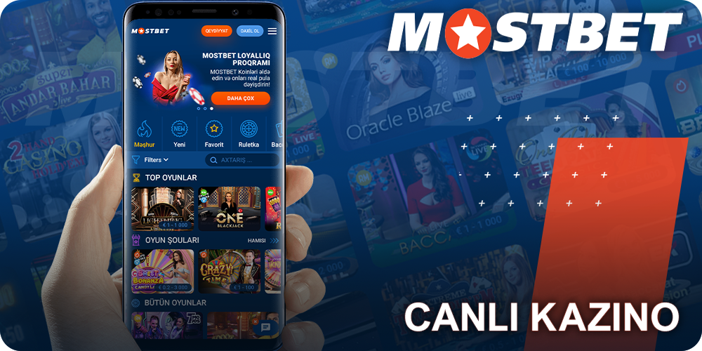 Mostbet proqramında canlı kazino